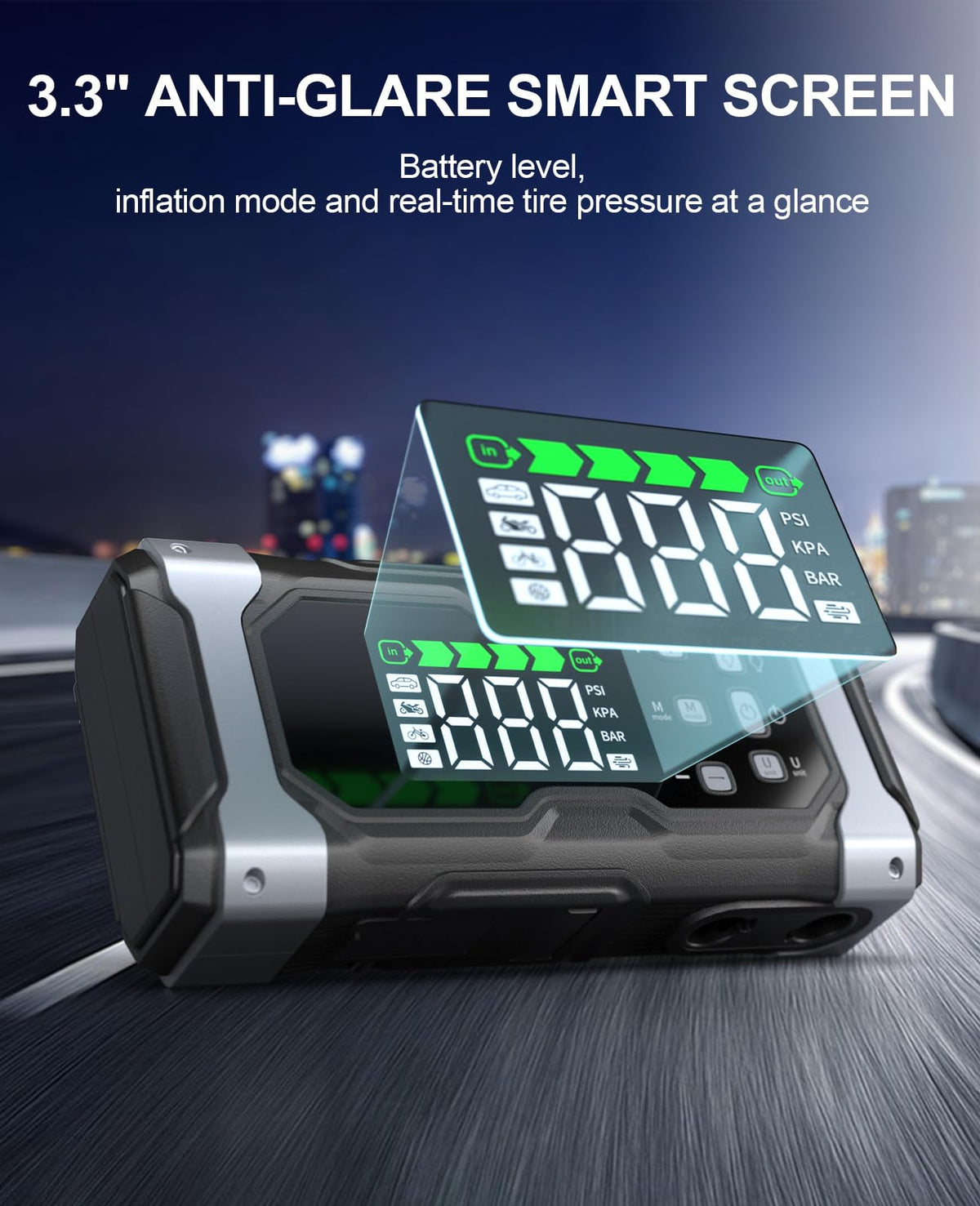 12V Portable Car Jump Starter with 150PSI Air Compressor G809