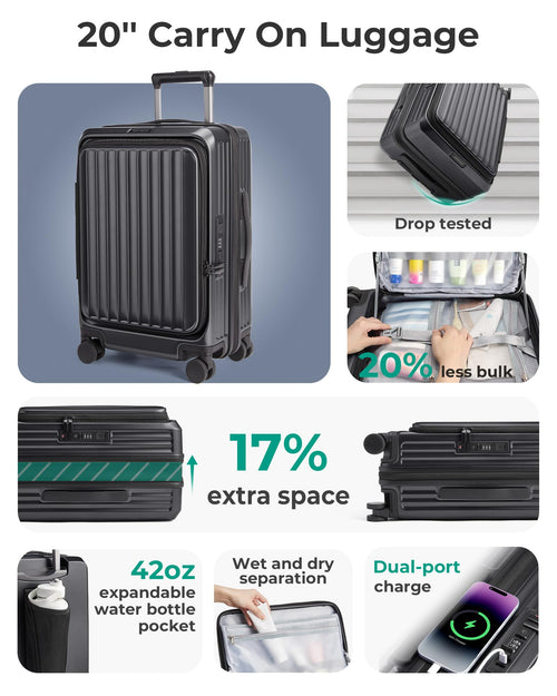 20" Expandable Carry-On Black A7980