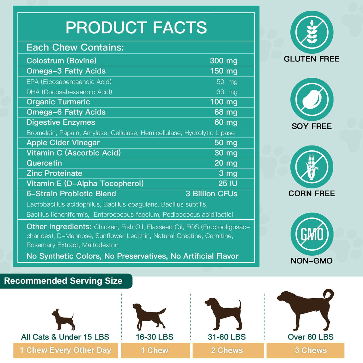 Dog Allergy Chews Real Chicken Freeze-Dried M7753
