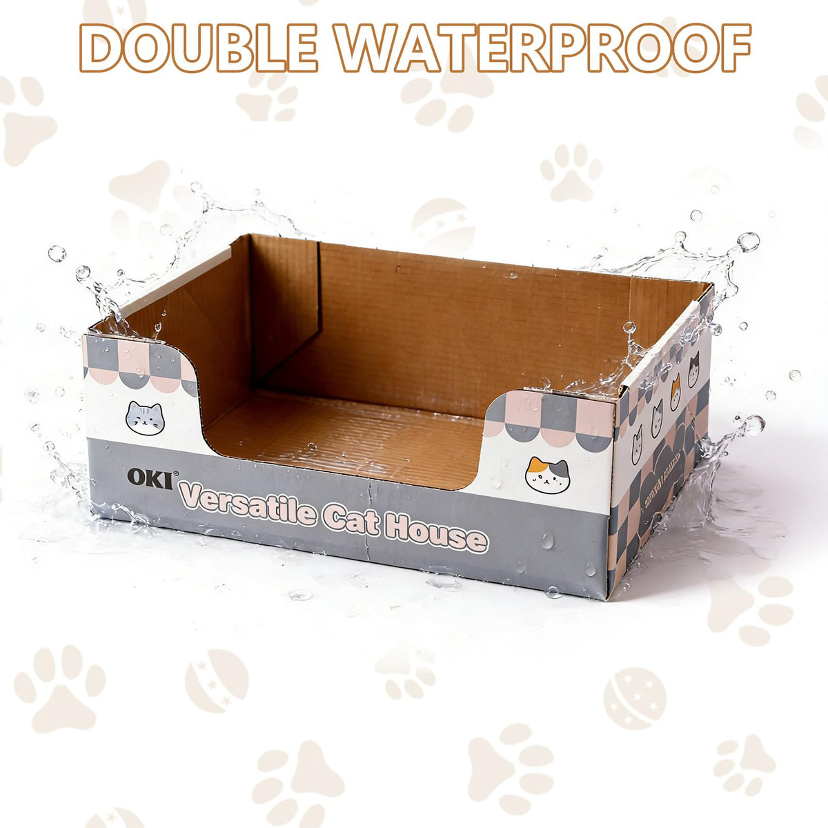 3-Pack Disposable Cat Litter Box with Scoop A8467