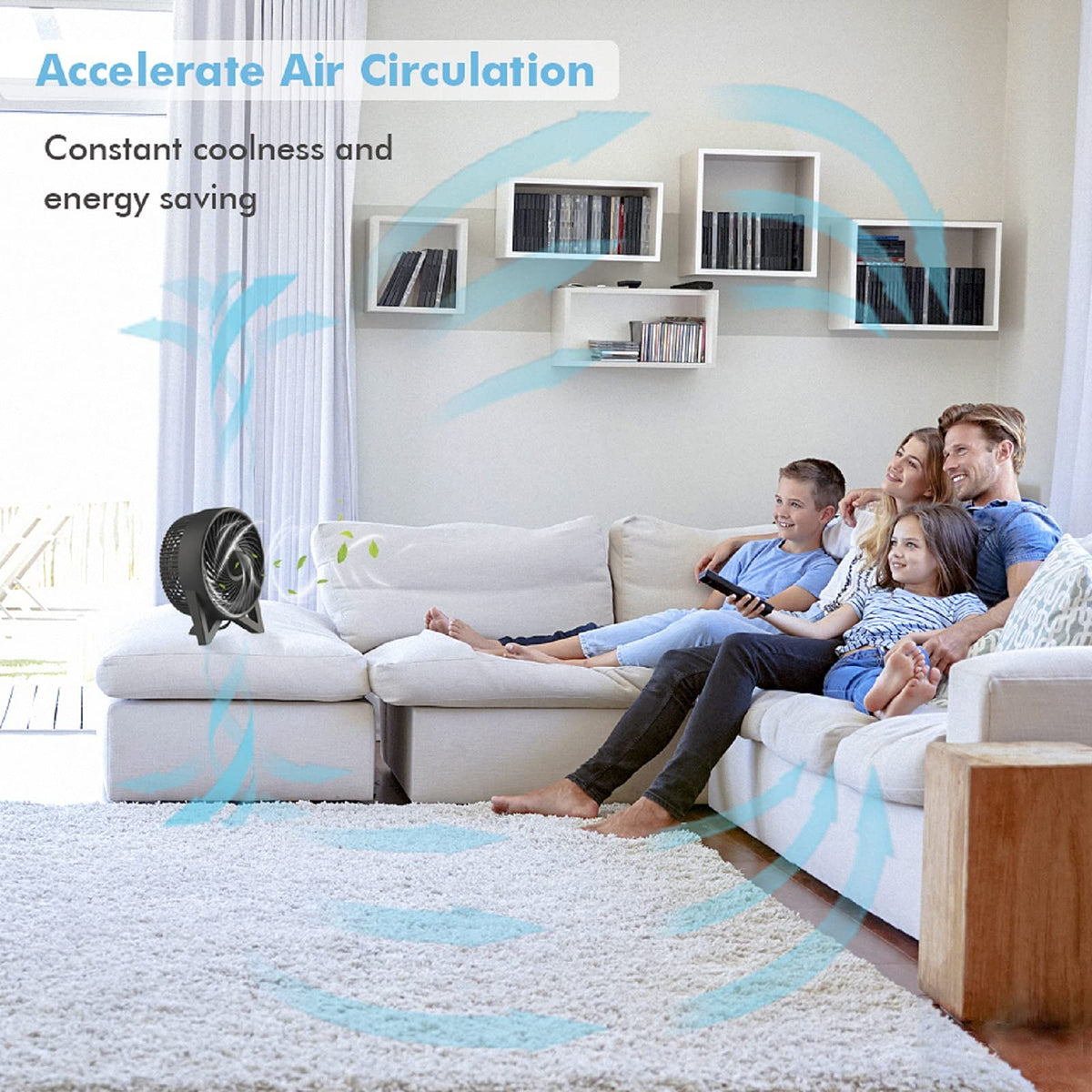 8 Inch Portable Quiet Desk Fan with 2 Speeds, Black U737491