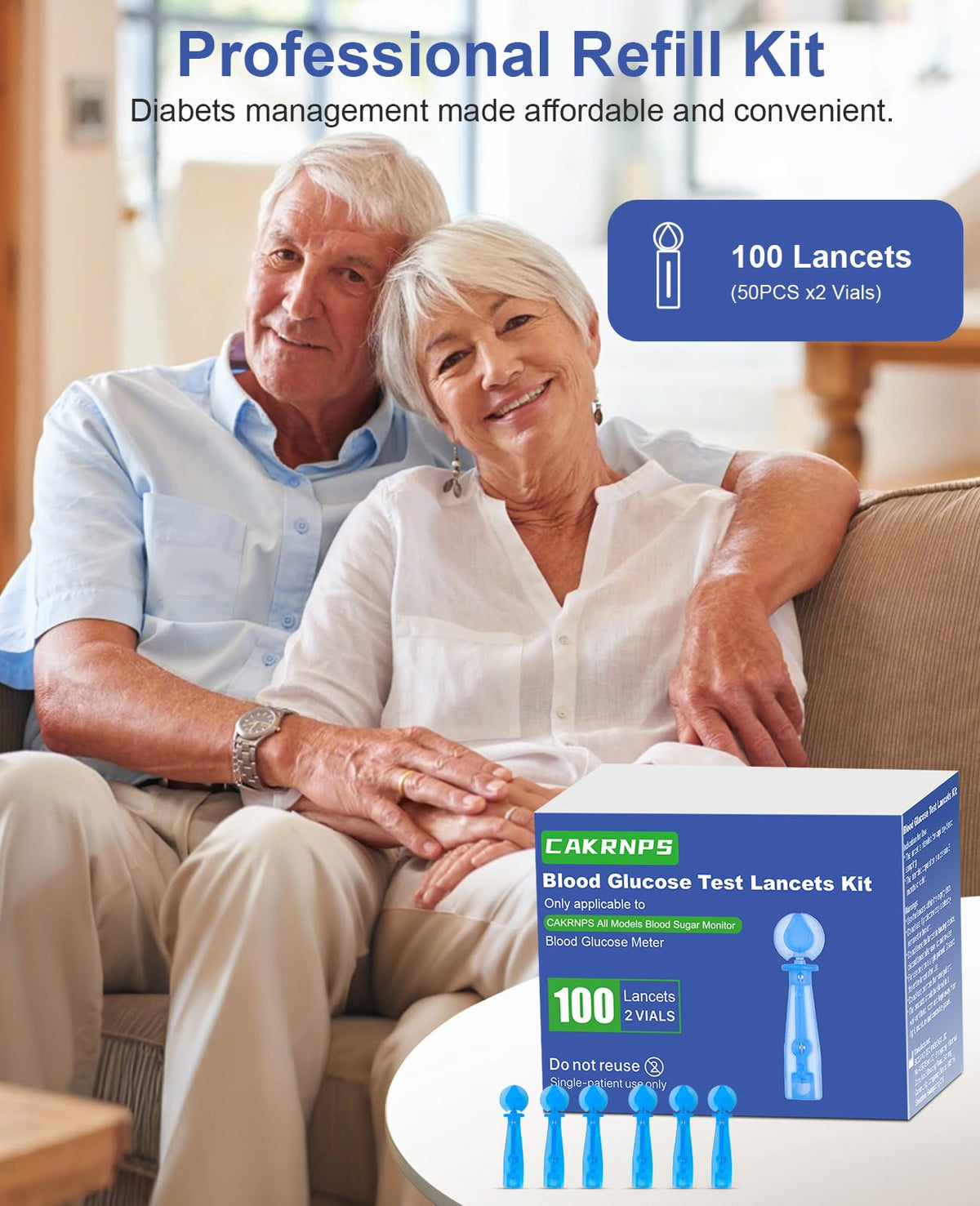 Blood Glucose Test Strips, 100 Lancets Q5039
