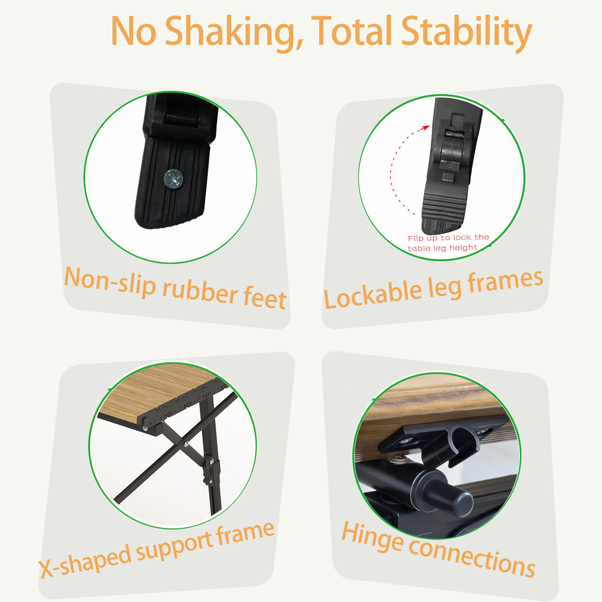 Lightweight Aluminum Alloy Folding Camping Table with Carry Bag I1323