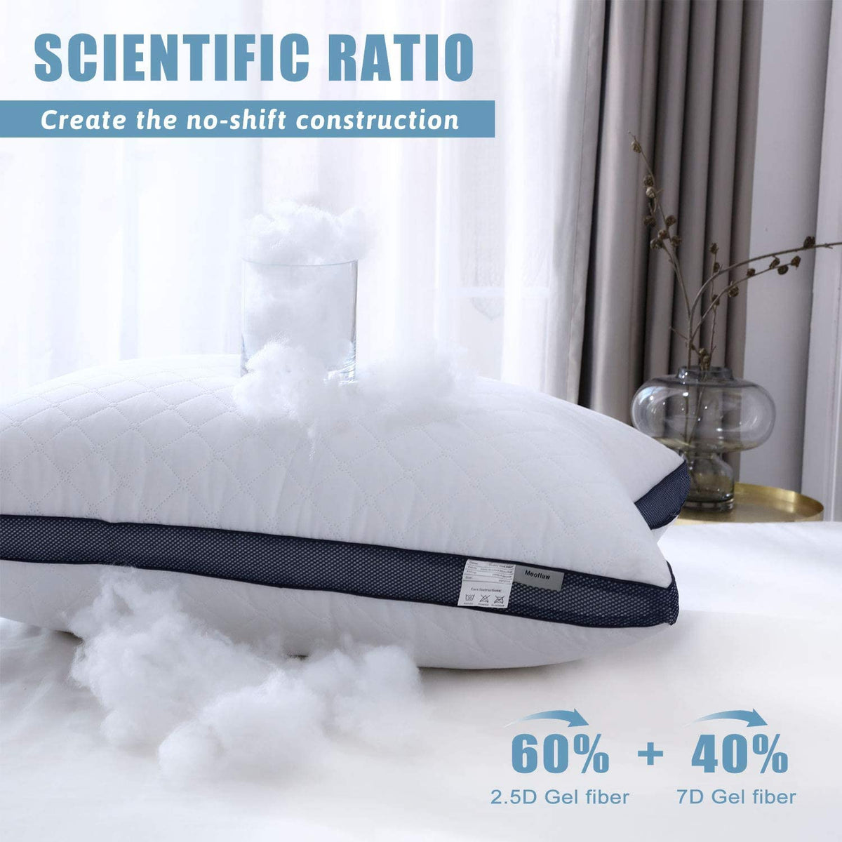 Queen Size Bed Pillows Set of 2 U55906
