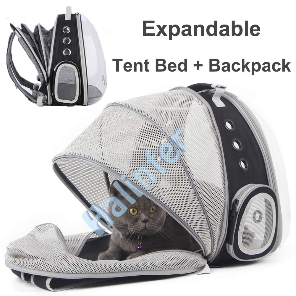 Expandable Cat Backpack Carrier with Bubble Window H2410