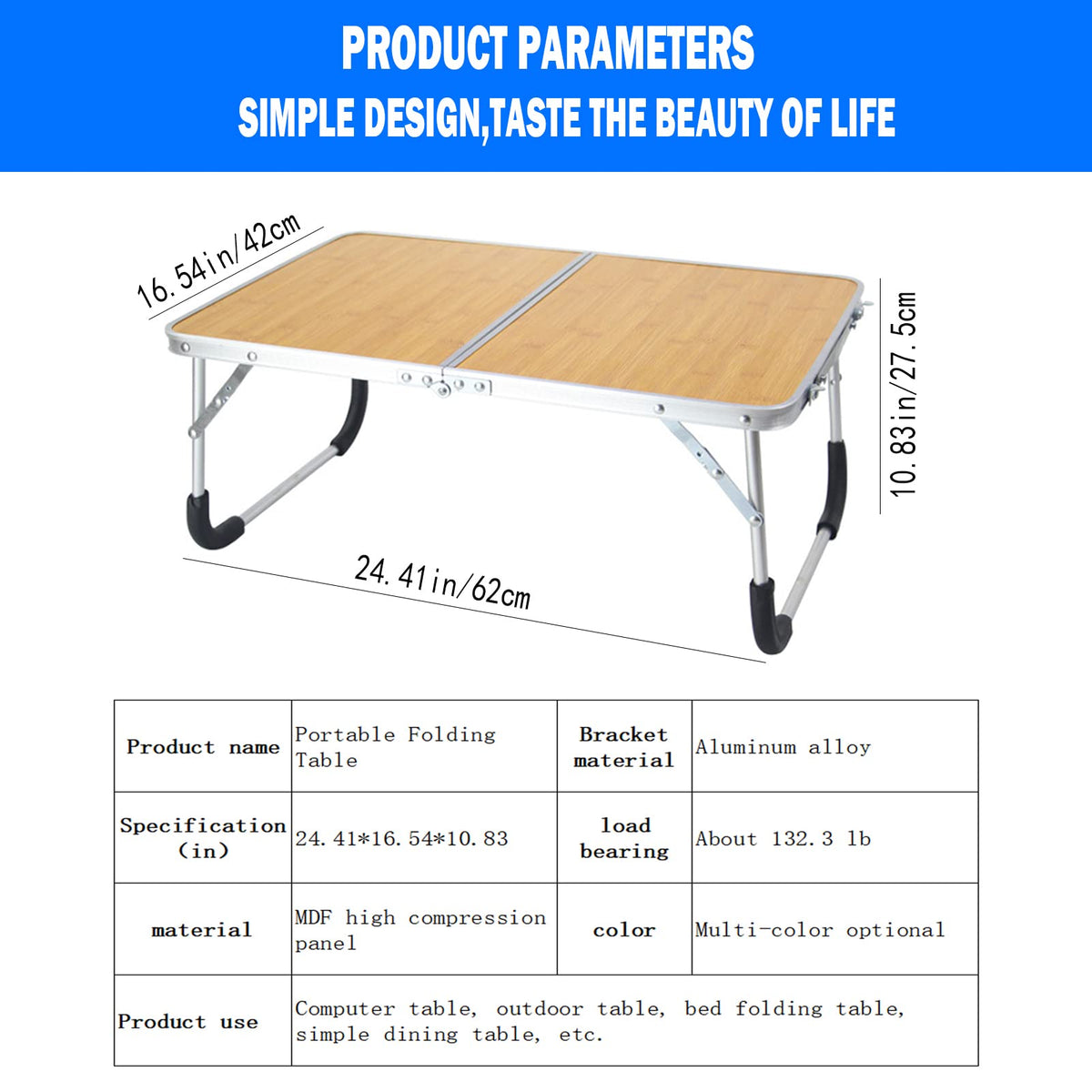 Portable Folding Table (Bamboo) S902
