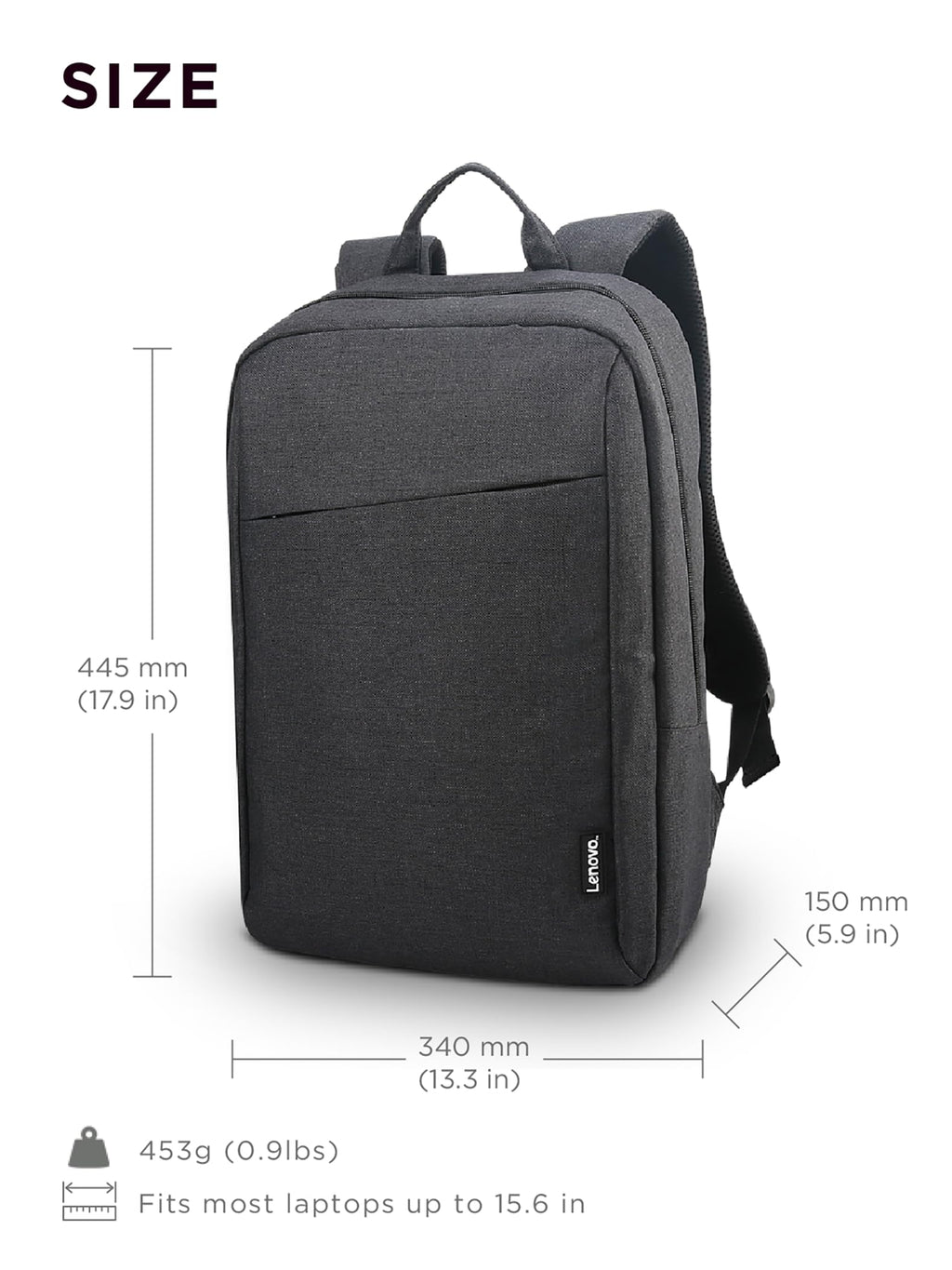 Black 15.6-Inch Laptop Backpack L5377