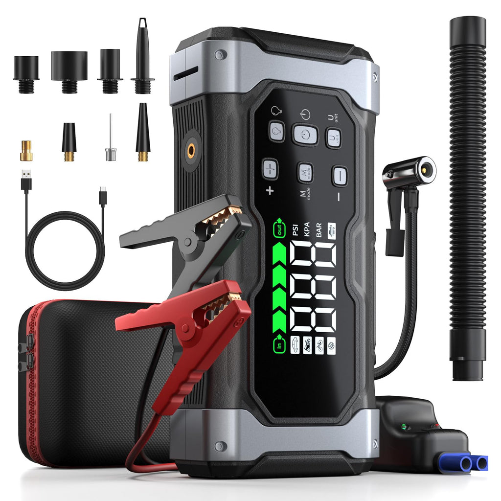 12V Portable Car Jump Starter with 150PSI Air Compressor G809