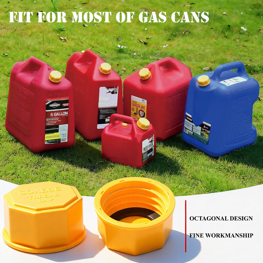 2PCS 5 Gallon Replacement Gas Can Caps Coarse Thread HDPE B43027