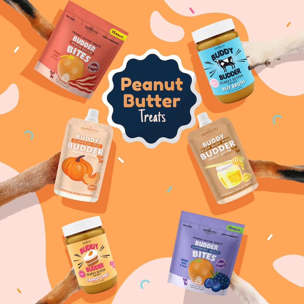100% Natural Dog Peanut Butter Set of 3 17oz Jars X8457