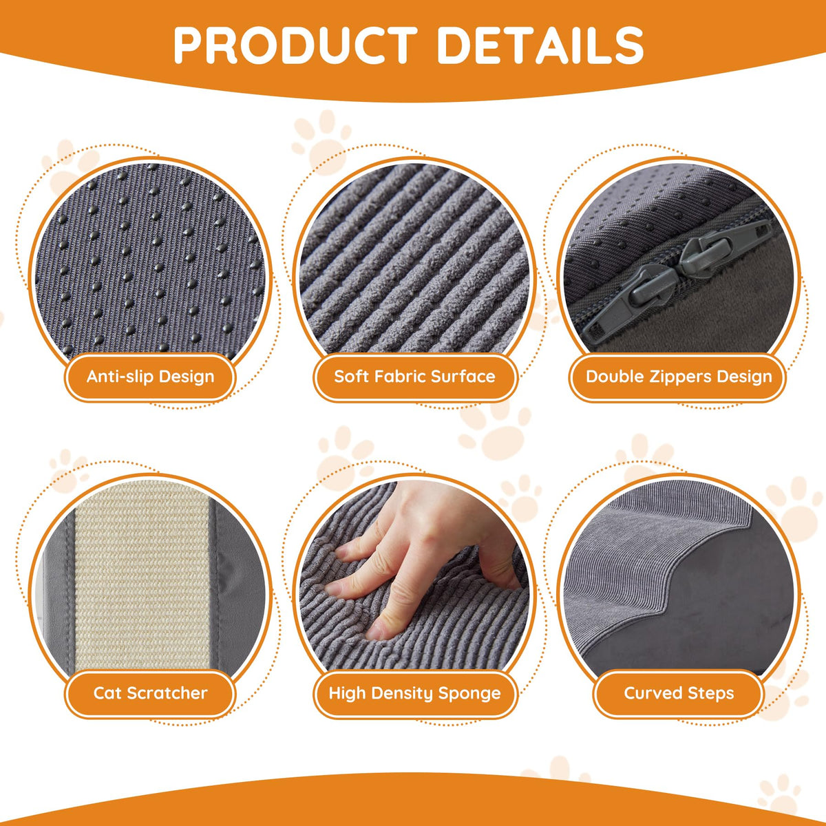 Dog Stairs 2-Step Grey R671513