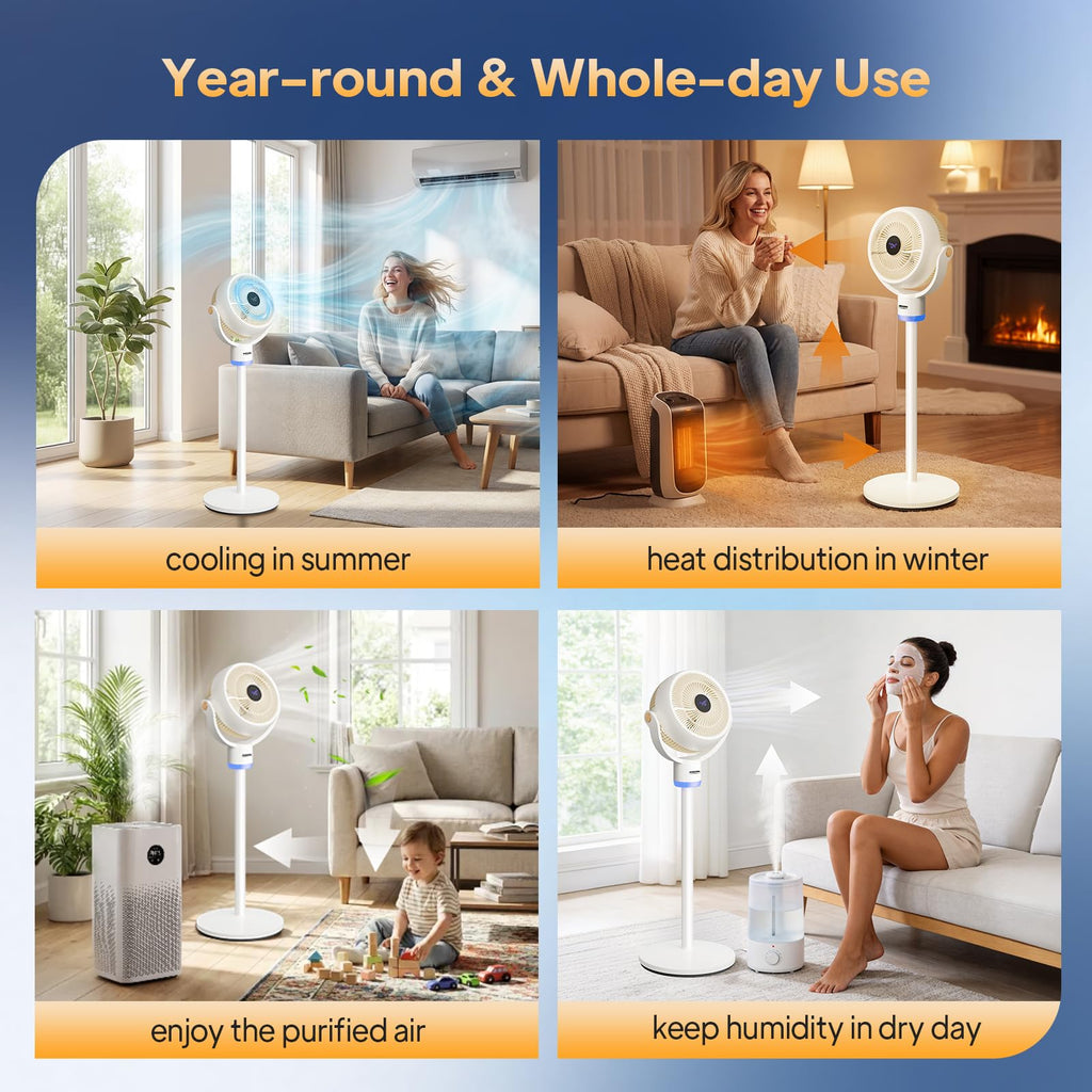 White Oscillating Pedestal Fan U58959