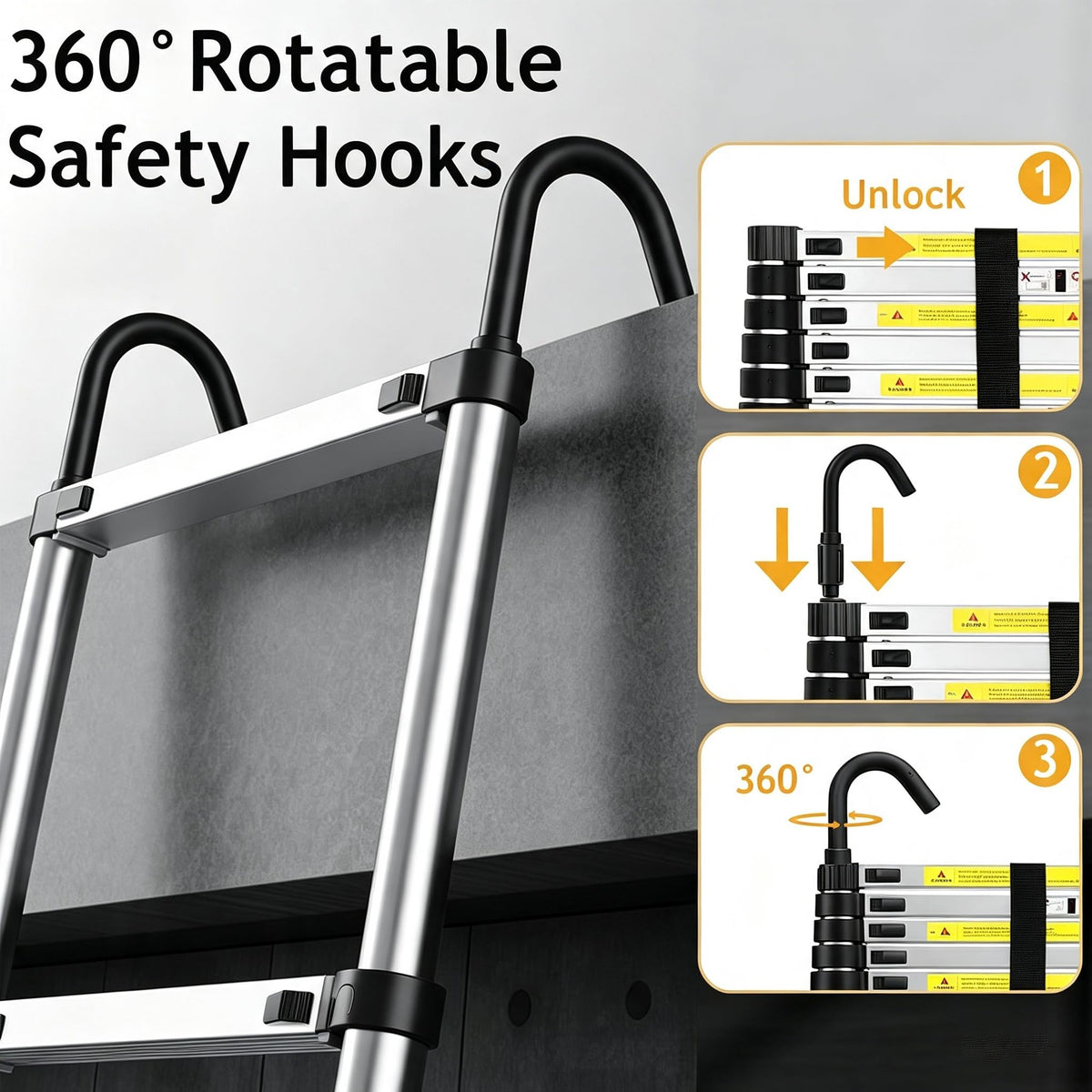 20.5FT Aluminum Telescoping Ladder O414262
