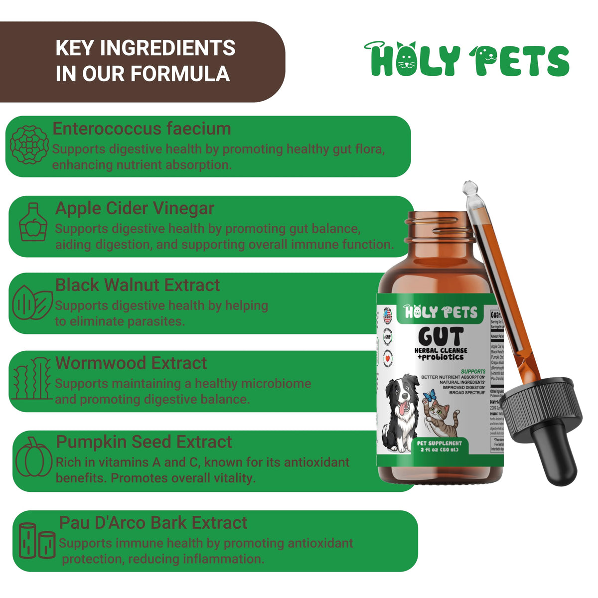 2 oz Liquid Wormwood & Black Walnut Pet Supplement E25583