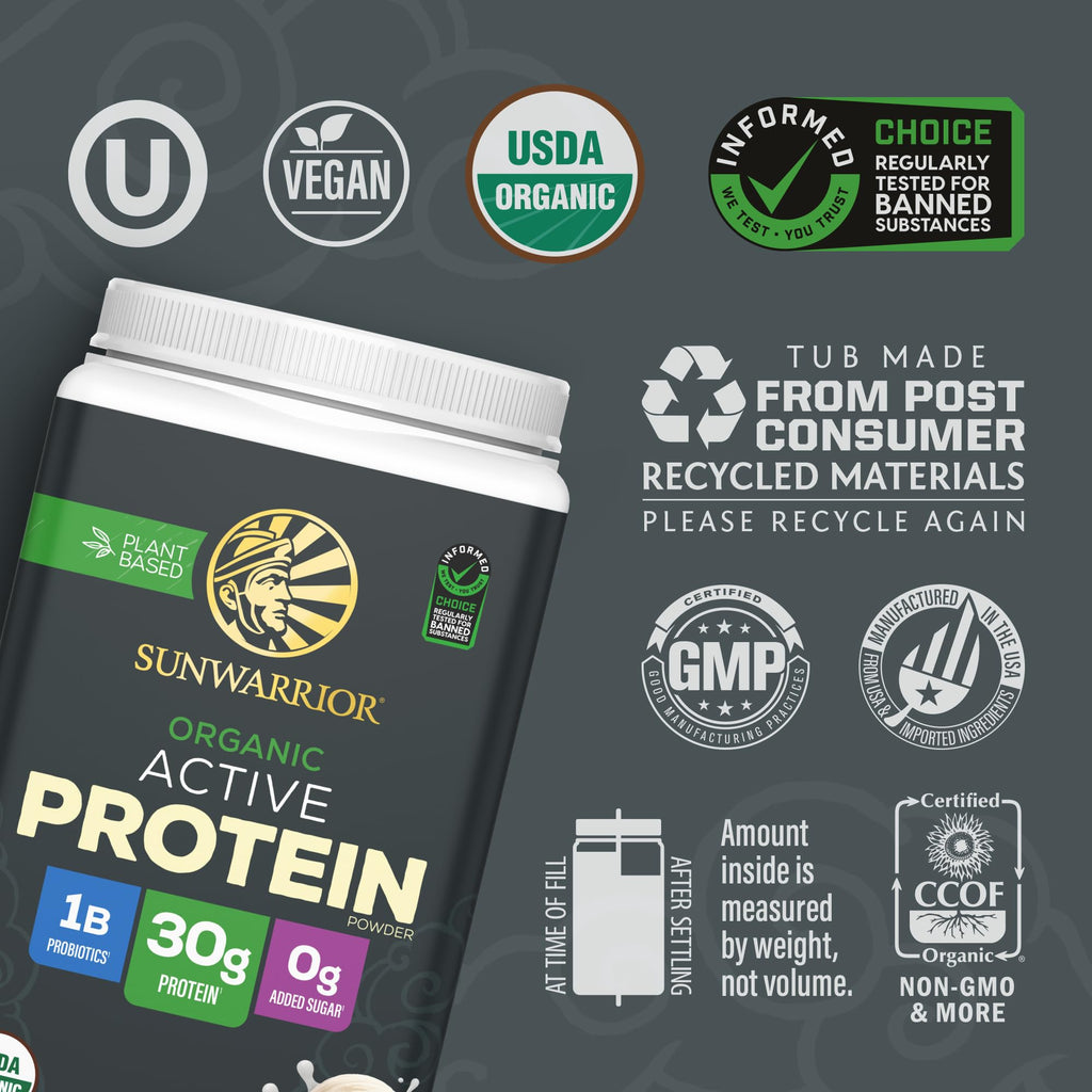 Organic Plant Based Protein Powder, Vegan, Vanilla, 20 Servings G22563