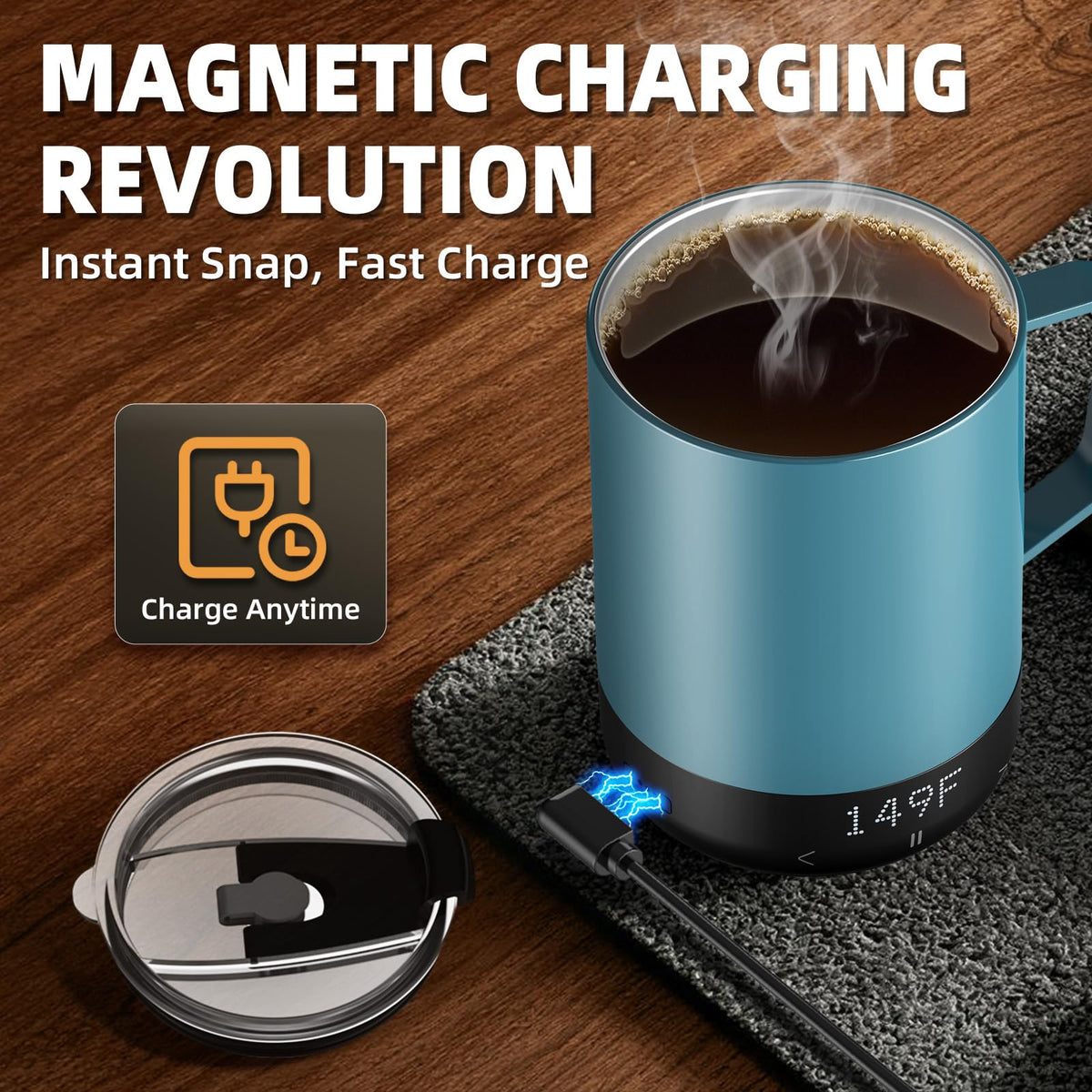 14 Oz Rechargeable Self Heating Coffee Mug W872566
