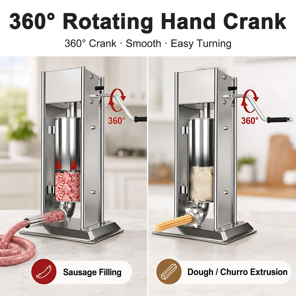3L/5L/7L Sausage Stuffer & Churro Maker 304 Stainless Steel O880