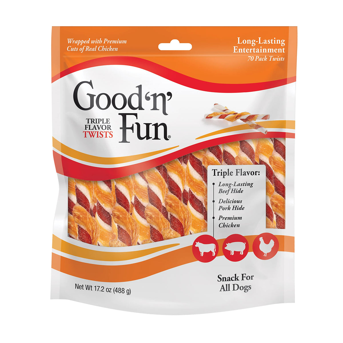 Long-Lasting Dog Treat with Real Protein, 70 Count B702543