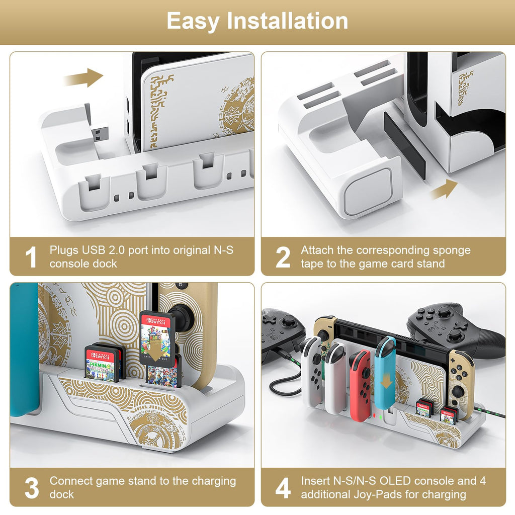 Switch Controller Charging Dock for 6 Joycons A917