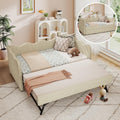 Twin Size Upholstered Gingham Daybed with Pop Up Trundle A255