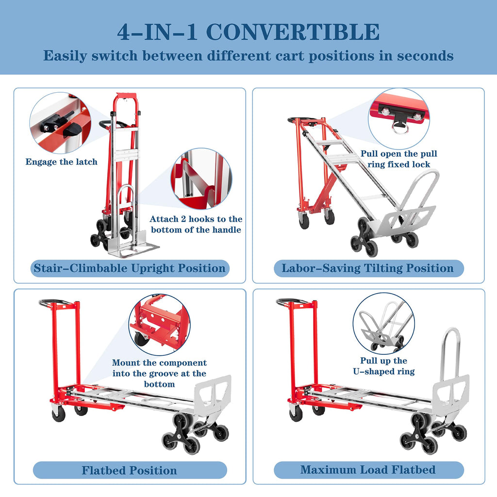 1000 lb Aluminum Steel Convertible Hand Truck G691