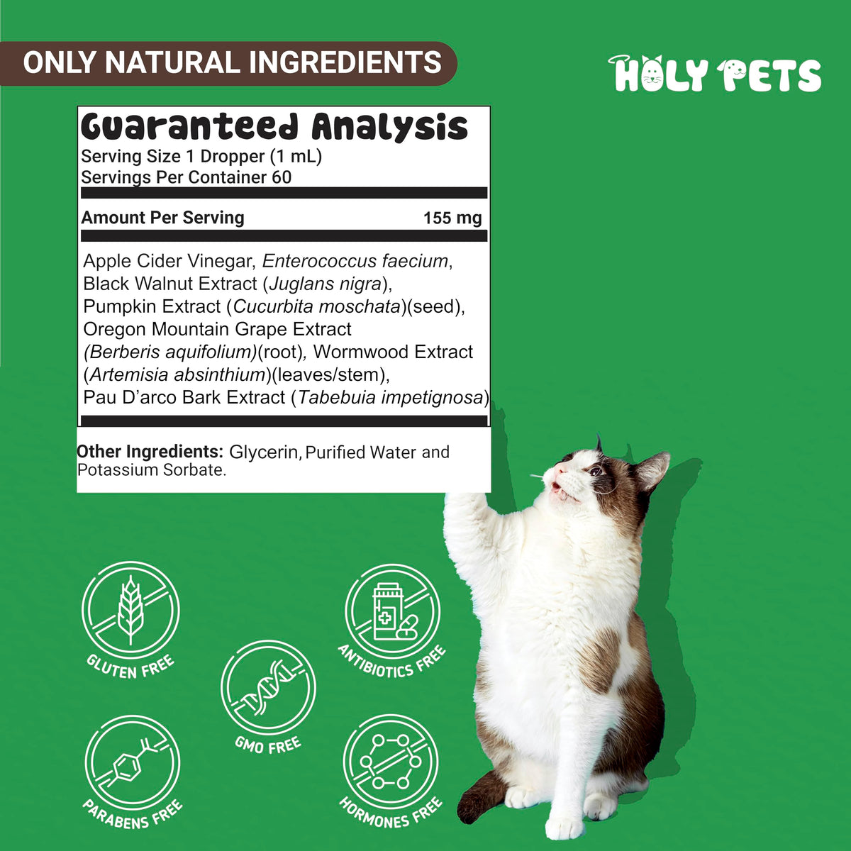 2 oz Liquid Wormwood & Black Walnut Pet Supplement E25583