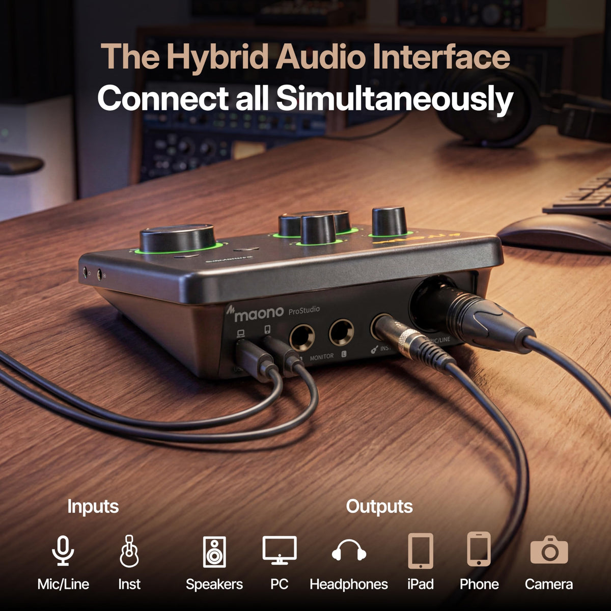 USB Audio Interface with 70dB Gain F207470