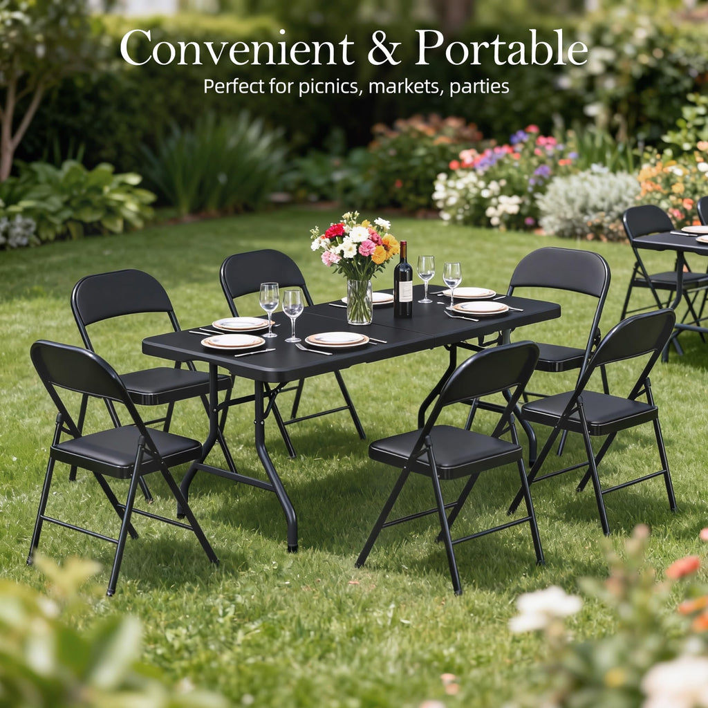 6FT Heavy Duty Foldable Plastic Table I2432