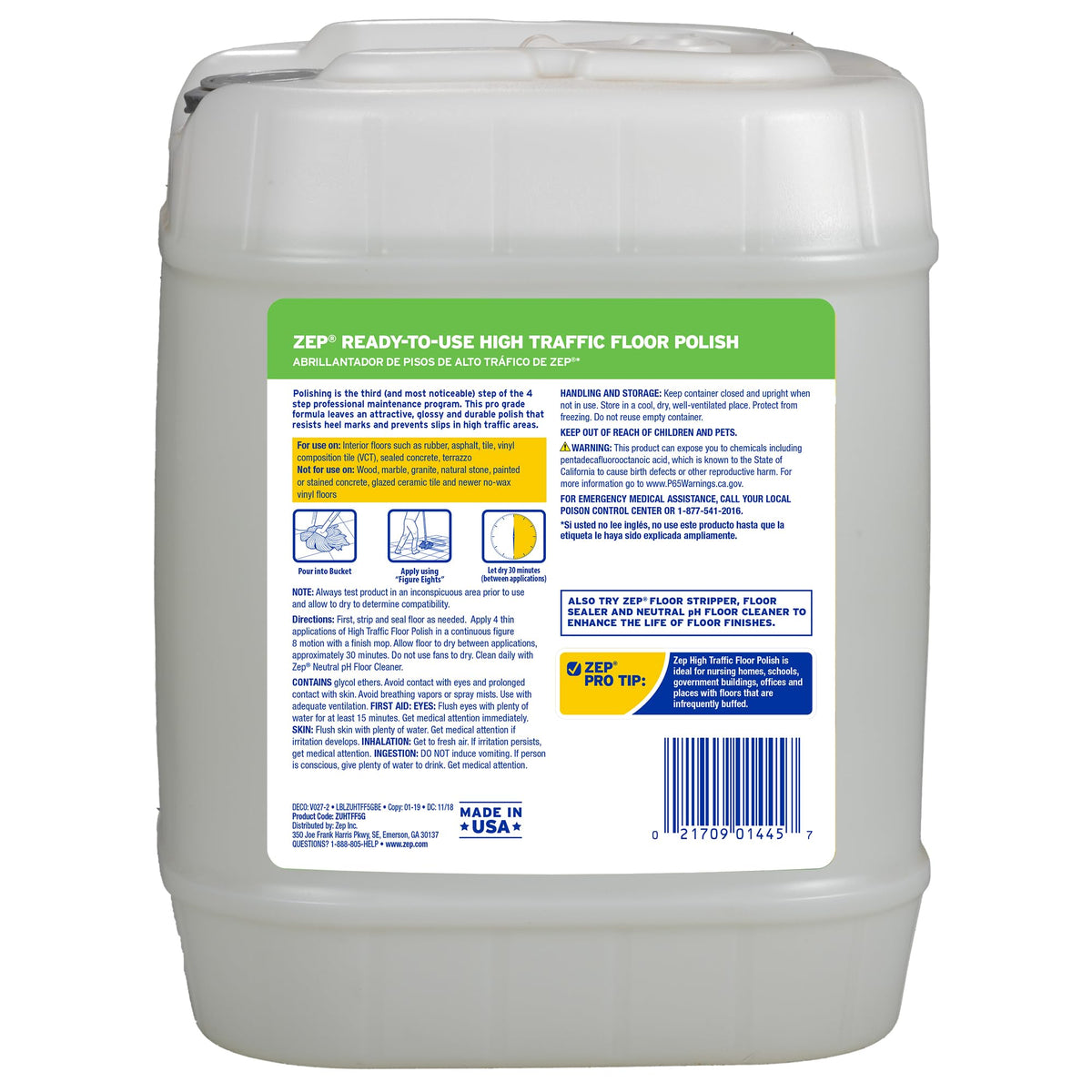 High Traffic Floor Polish 5 Gal U7625