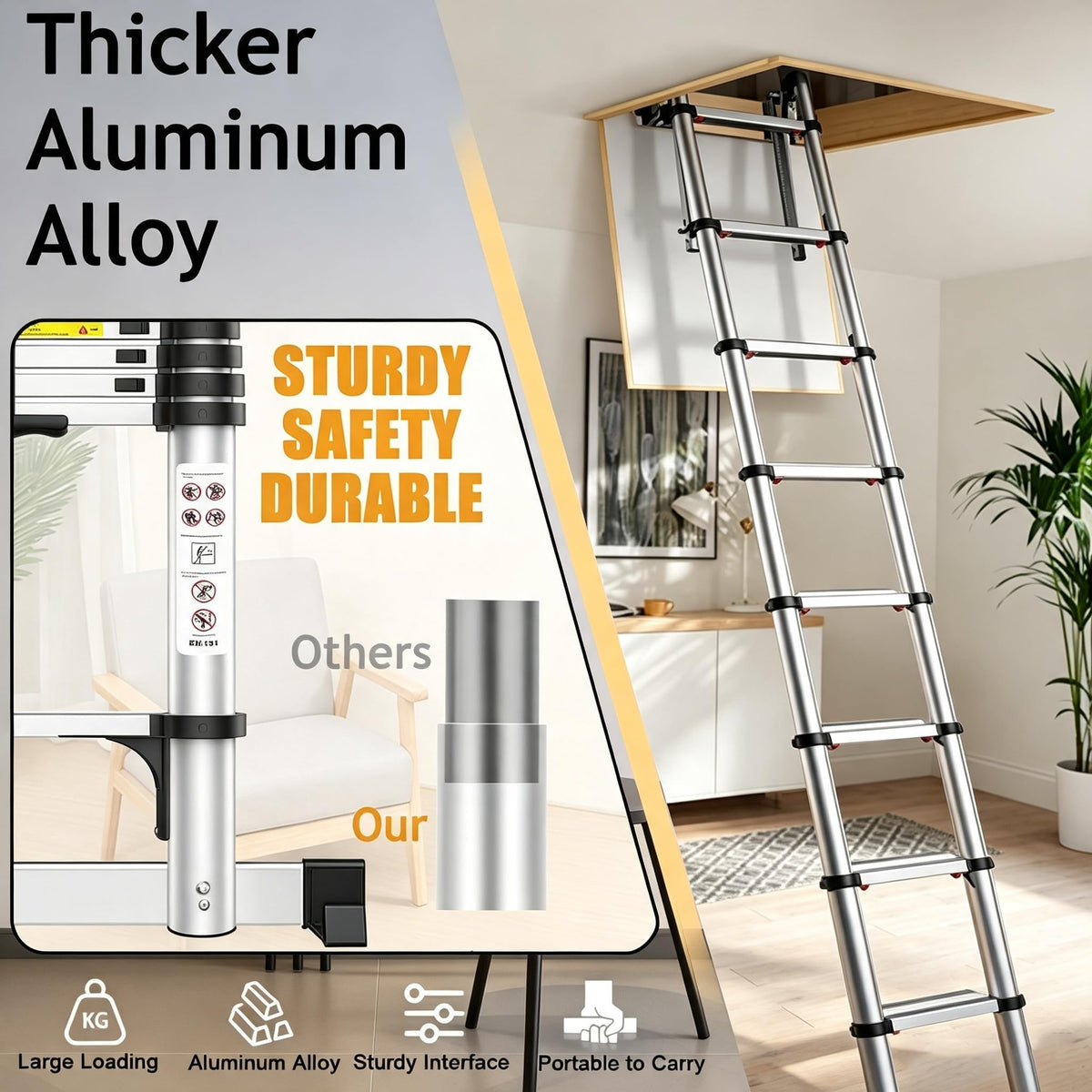 20.5FT Aluminum Telescoping Ladder O414262