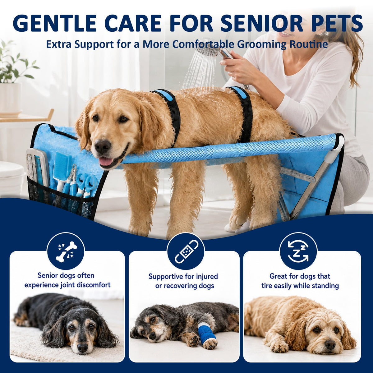 Pet Grooming Hammock with Stand K9829