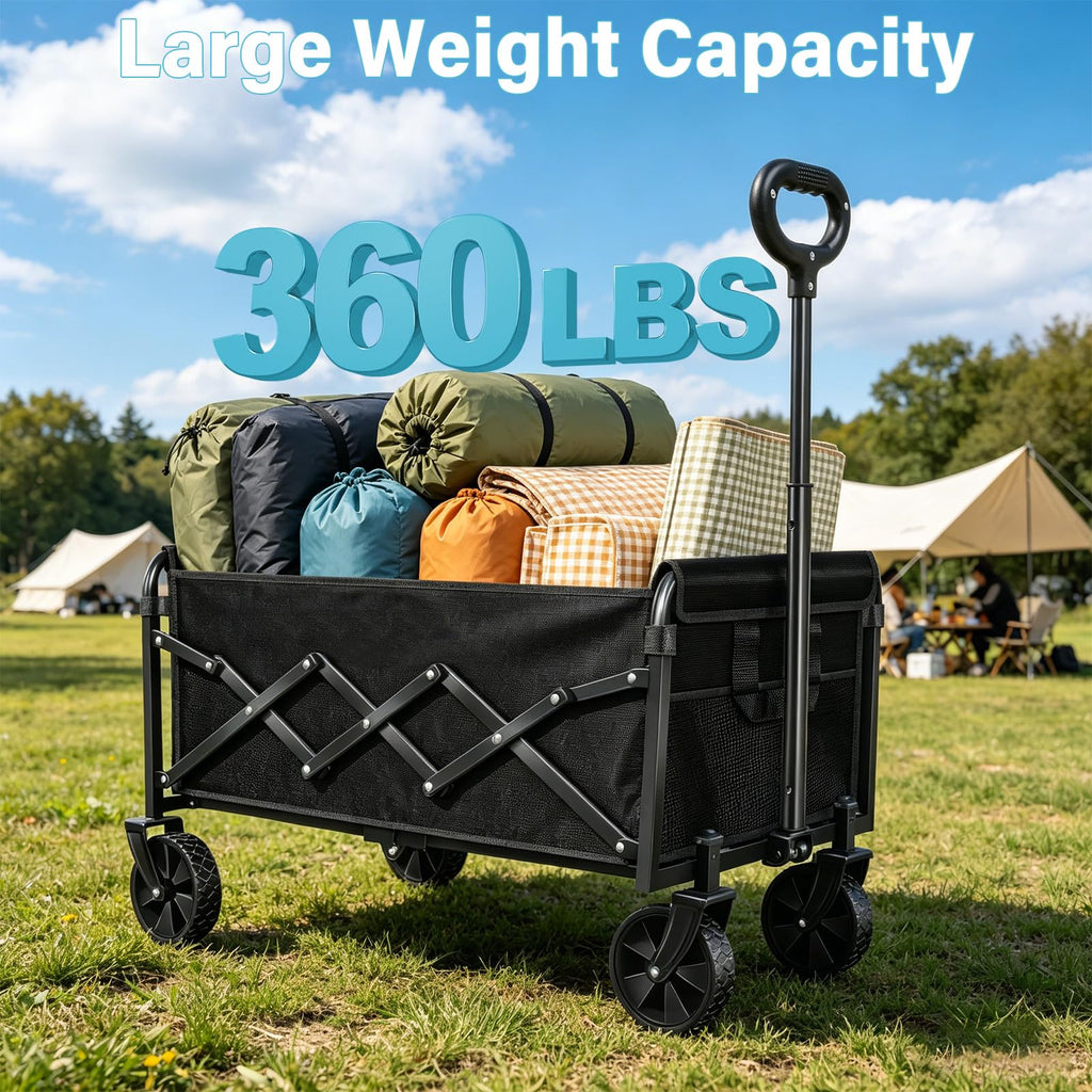 Collapsible Wagon Cart with Swivel Wheels B47568