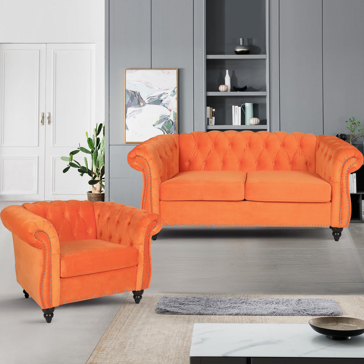Tufted Velvet 2 Seater Sofa C584368