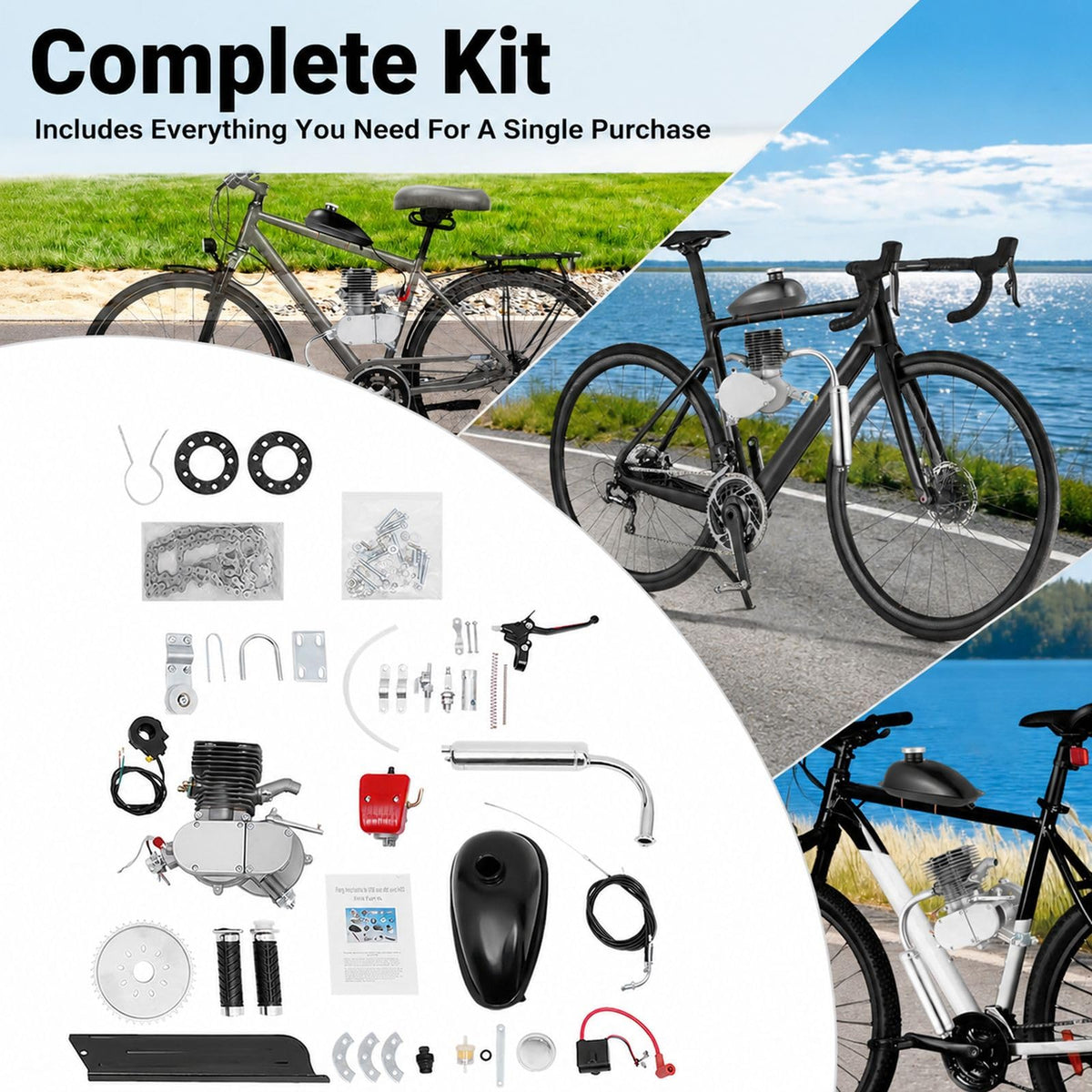 100cc 2 Stroke Bicycle Engine Kit E666