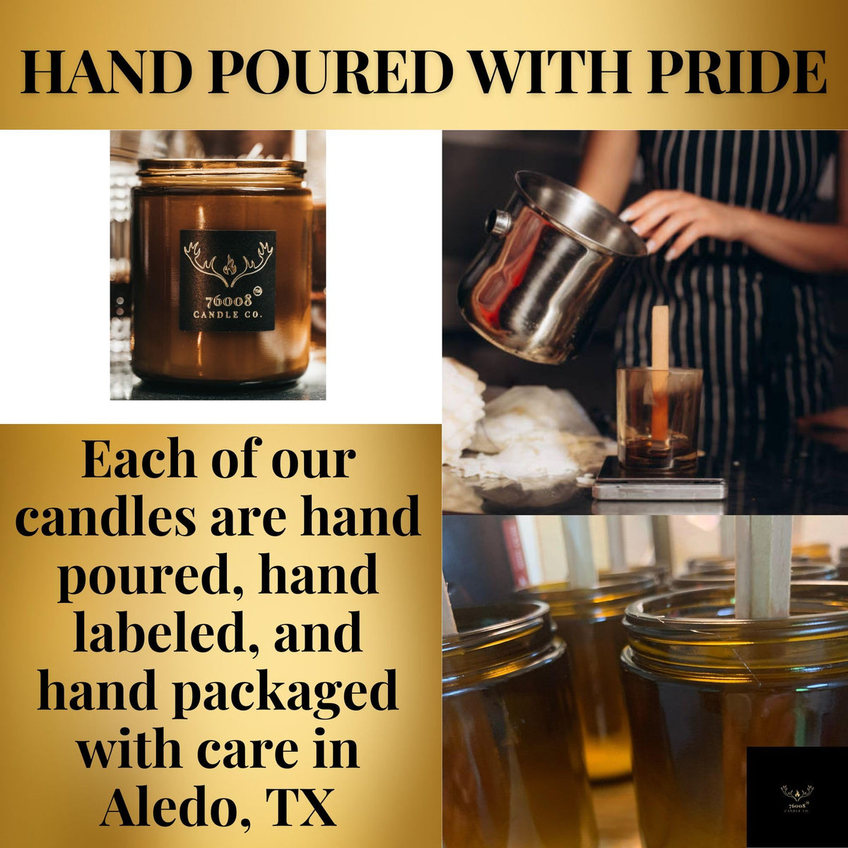 Soy Candle with Wood Wick in Amber Glass Jar O111