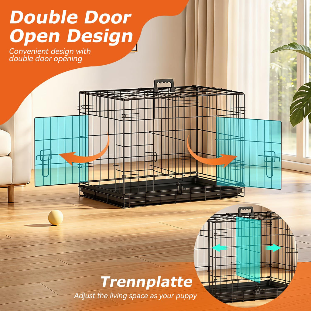 24" Foldable Metal Dog Crate R168948