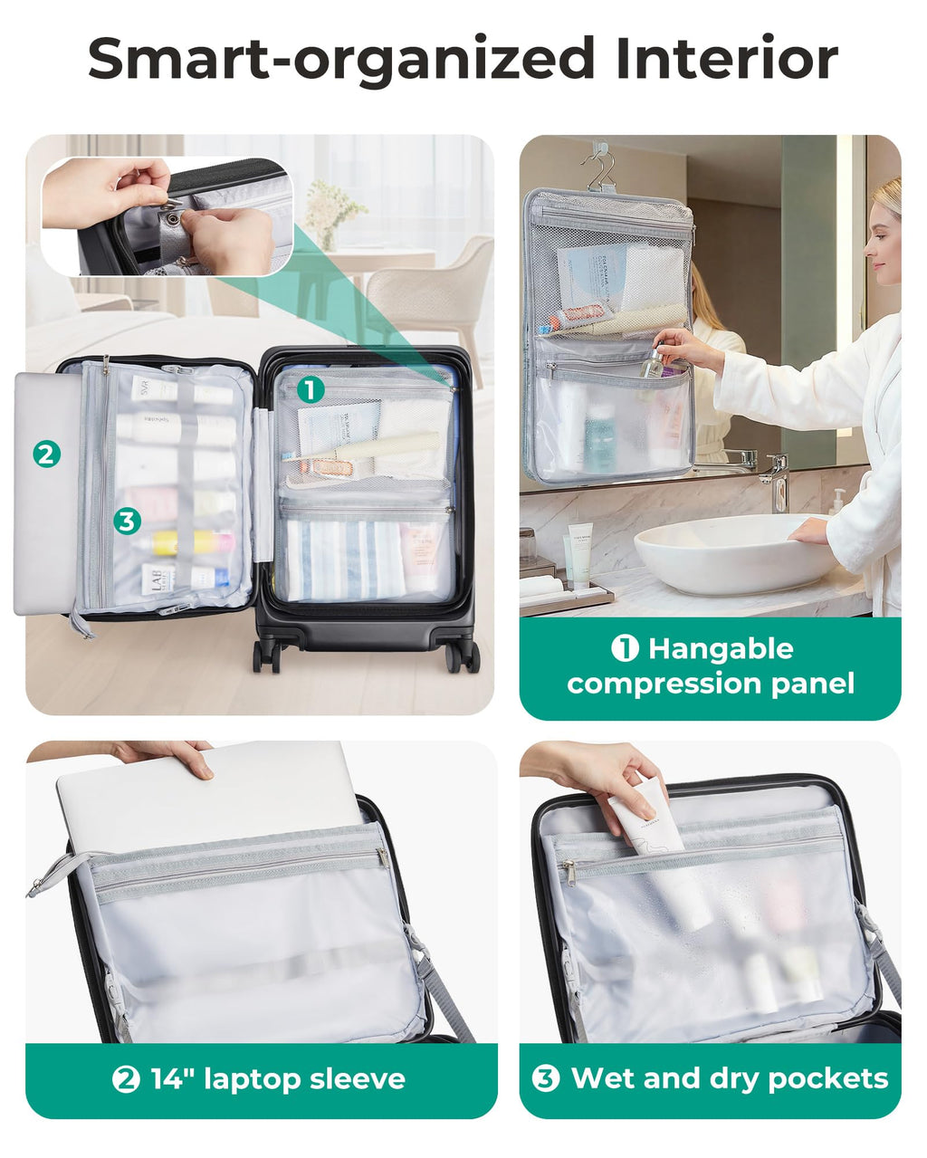 20" Expandable Carry-On Black A7980
