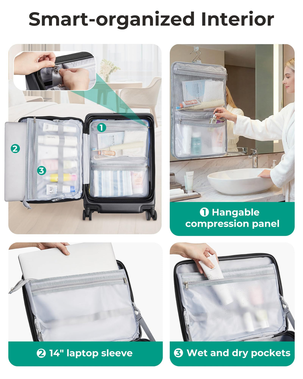 20" Expandable Carry-On Black A7980