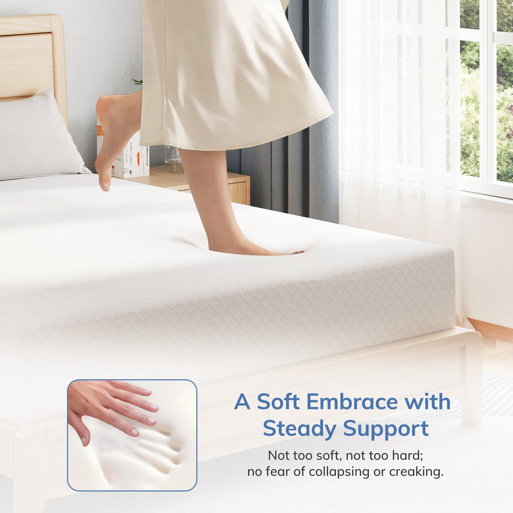 Twin Memory Foam Mattress 5 Inch Green Tea Infused O97556