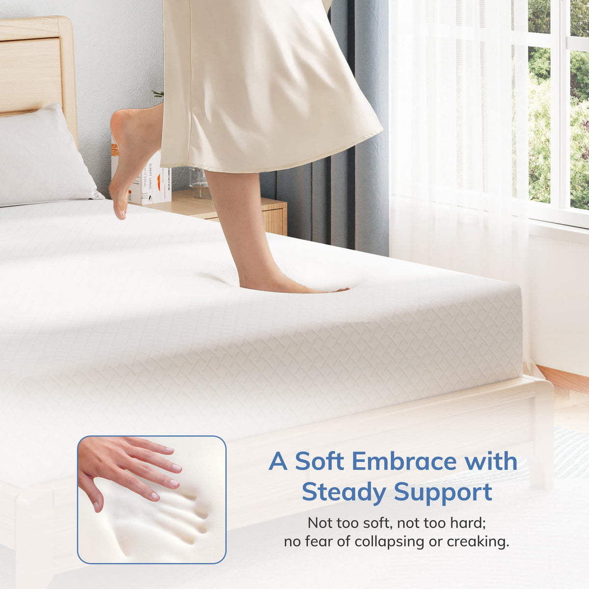 Twin Memory Foam Mattress 5 Inch Green Tea Infused O97556