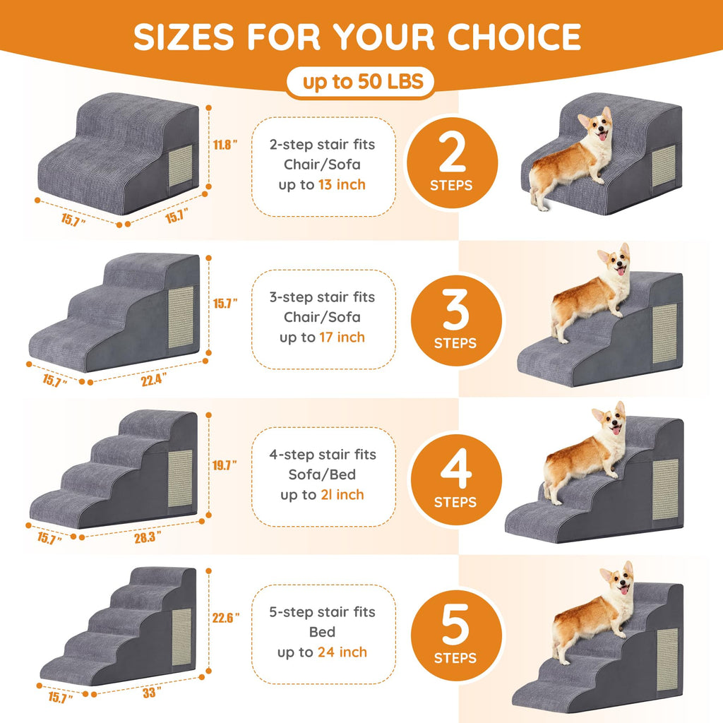 Dog Stairs 2-Step Grey R671513