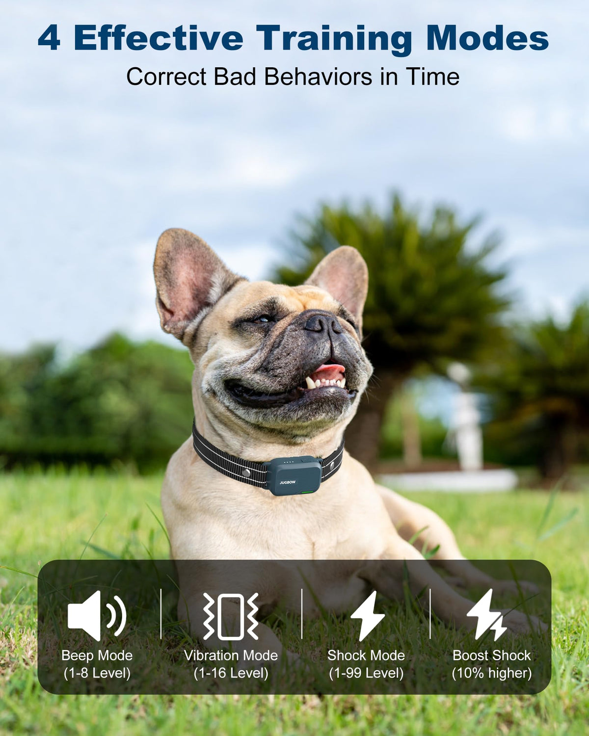 4500FT IPX8 Waterproof Rechargeable Dog Training Collar with Remote W962