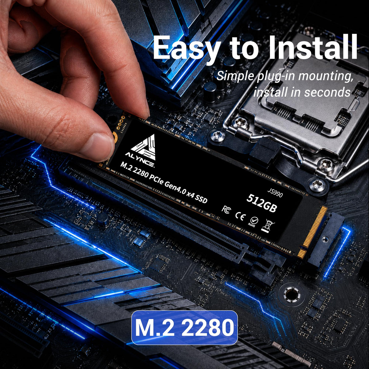 512GB PCIe Gen4 x4 NVMe M.2 2280 SSD E76649