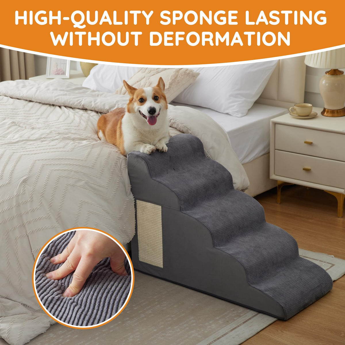 Dog Stairs 2-Step Grey R671513