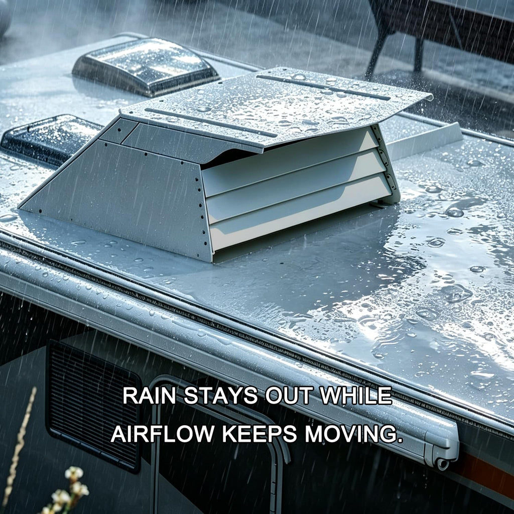 RV Roof Vent Cover, Metal, Rainproof, Universal Fit Q5691