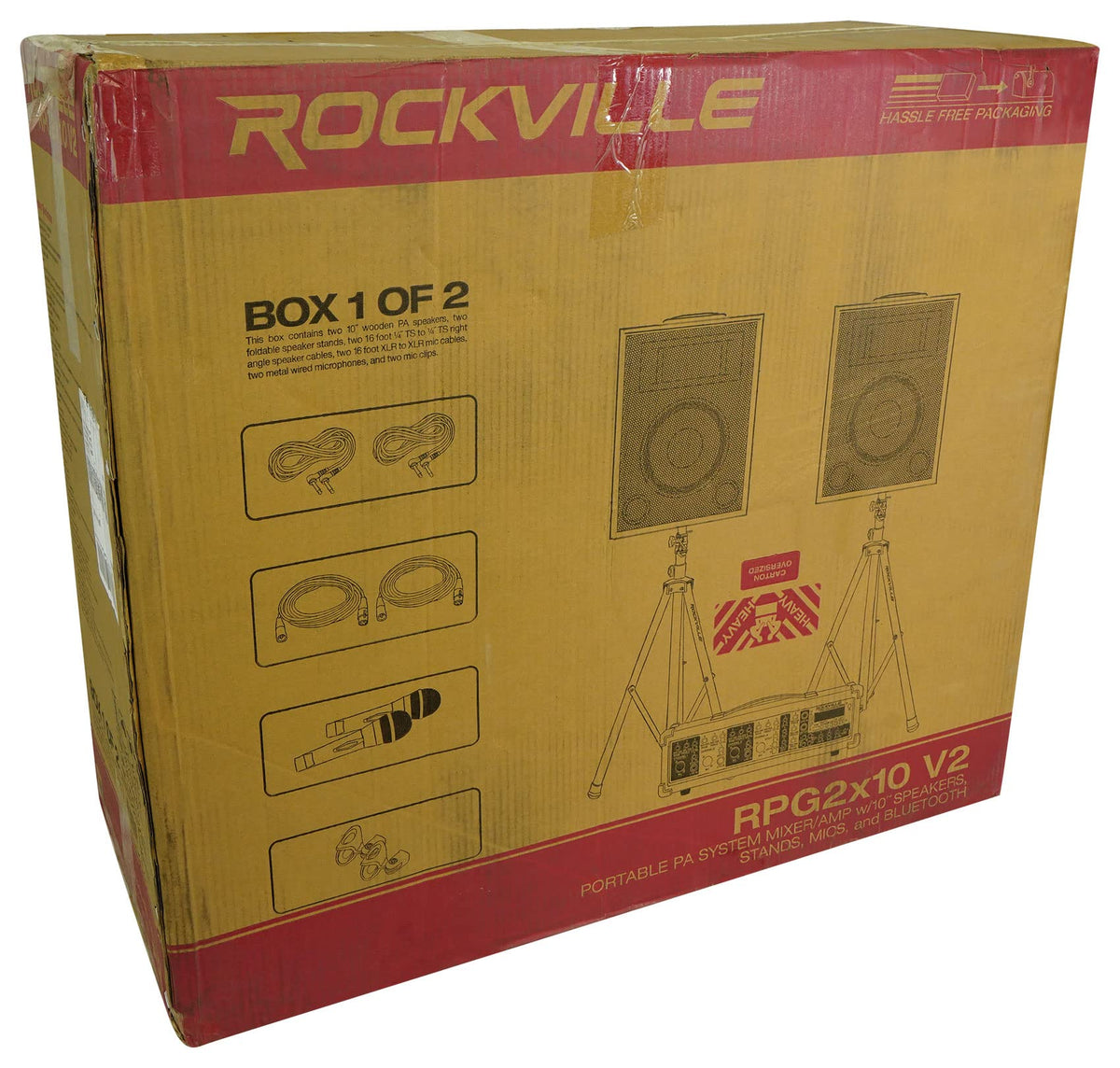 10" PA Speaker Pair with Mixer and Wireless Mics N845