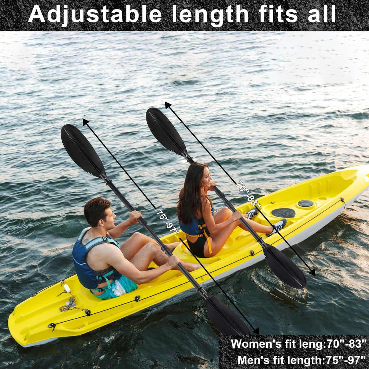Telescoping Kayak Paddles with Paddle Leash X906