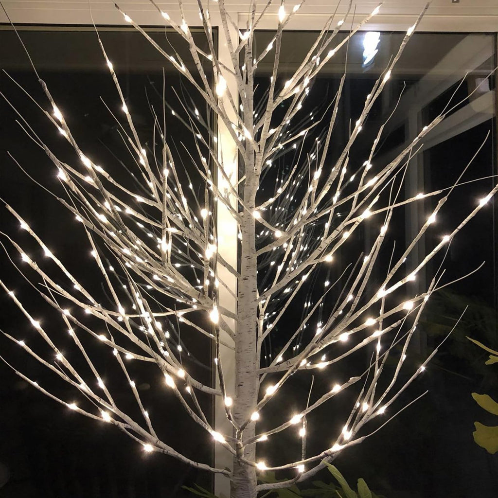 48 LED Lighted Birch Tree 4 Feet S77653