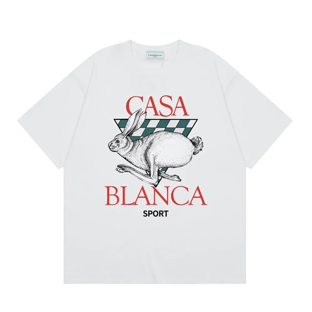Casablanca Sport Running Rabbit T-Shirt - White